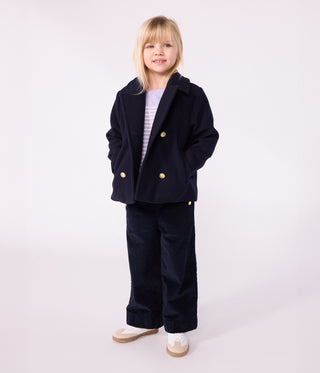 Children's Coat in Plain Woollen Broadcloth