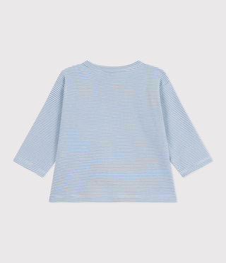 Babies' Long-Sleeved Stripy Cotton T-Shirt