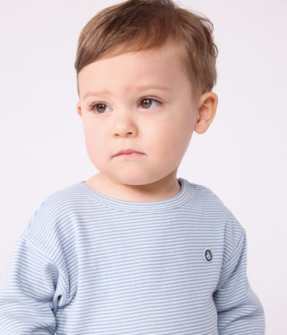 Babies' Long-Sleeved Stripy Cotton T-Shirt