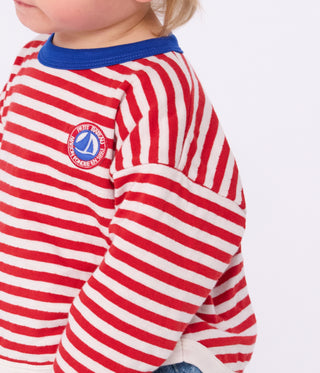 Babies' Long-Sleeved Stripy Cotton T-Shirt