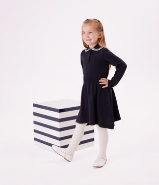 Girls' Long-Sleeved Cotton Dress