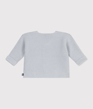 Babies' Moss Stitch Cotton Cardigan