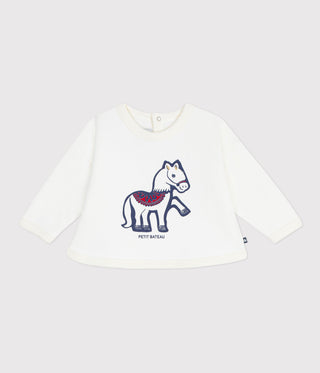 Babies' Soft, Warm Horse-Patterned Cotton T-Shirt