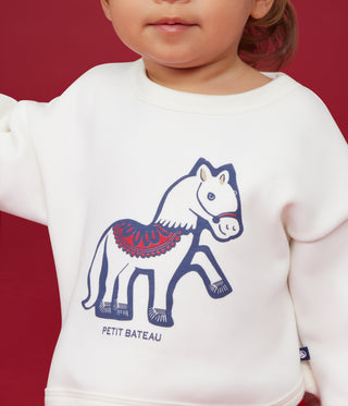 Babies' Soft, Warm Horse-Patterned Cotton T-Shirt