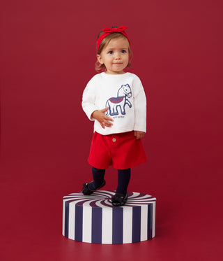 Babies' Soft, Warm Horse-Patterned Cotton T-Shirt