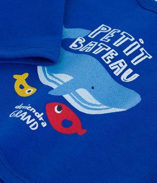 Babies' Whale Pattern Cotton Sweatshirt