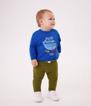 Babies' Whale Pattern Cotton Sweatshirt