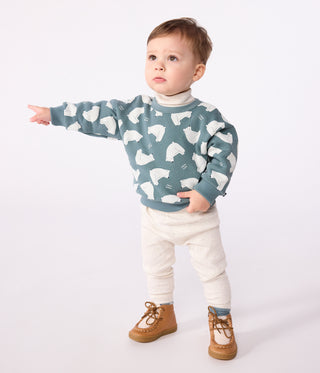 Babies' Polar Bear-Print Cotton Sweatshirt 
