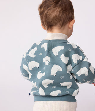 Babies' Polar Bear-Print Cotton Sweatshirt 