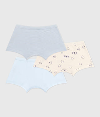 Boys' Penguin Printed Cotton Boxer Shorts - 3-Pack