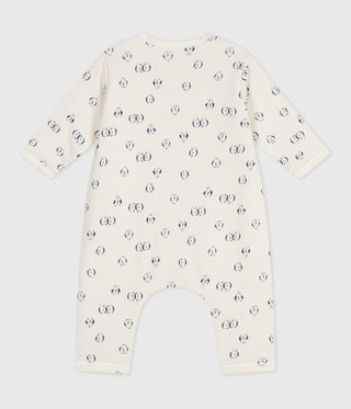 Babies' Padded Penguin-Print Cotton Jumpsuit
