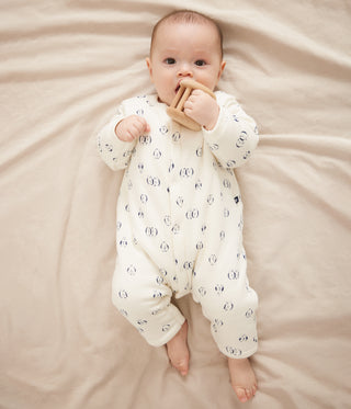 Babies' Padded Penguin-Print Cotton Jumpsuit