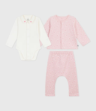 Babies' Three-Piece Heart Print Set