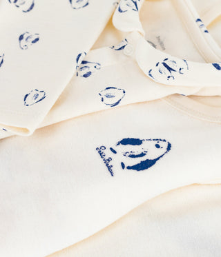 Babies' Three-Piece Set With a Penguin Print Wrap-Around Top and a Body Suit