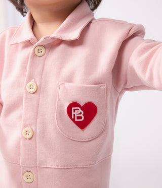 Babies' Long, Plain Overall-Style Cotton Playsuit