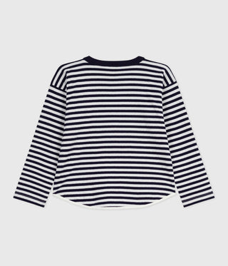 Children's Long-Sleeved Stripy Cotton T-Shirt 