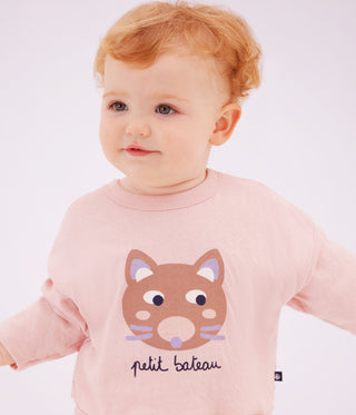 Babies' Long-Sleeved T-Shirt With a Cat