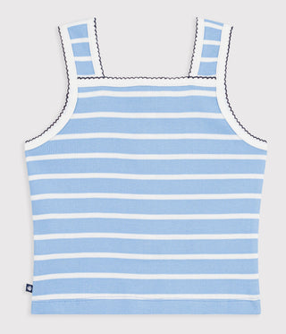 Girls' Stripy Cotton Tank Top