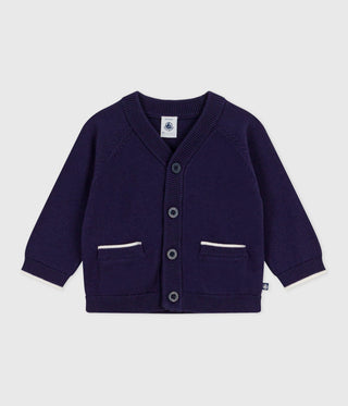 Babies' Plain Cotton Cardigan