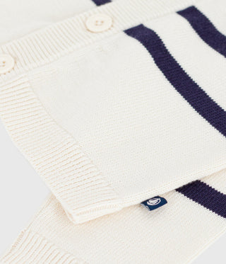 Babies' Stripy Cotton Cardigan