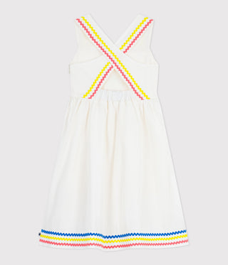Girls' Long Cotton Dress with Straps