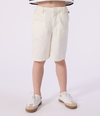 Boy's  Bermuda Shorts in Plain Cotton