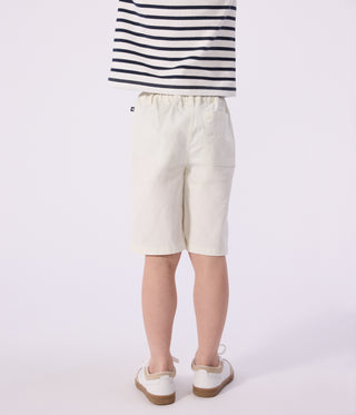 Boy's  Bermuda Shorts in Plain Cotton