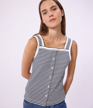 Women's Striped Cotton Tank Top