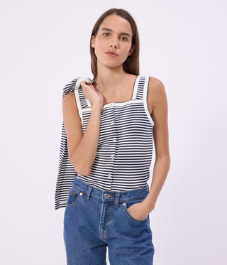 Women's Striped Cotton Tank Top