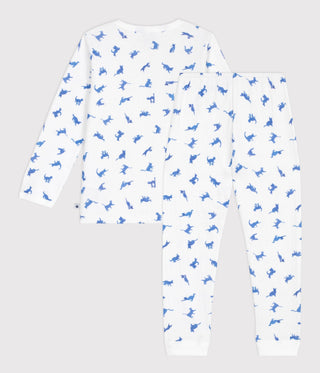 Children's Long-Sleeved Cat Print Cotton Pyjamas