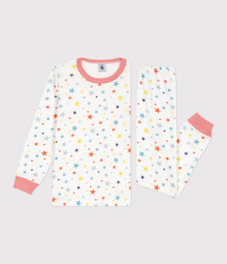 Children's Long-Sleeved Star Print Cotton Pyjamas