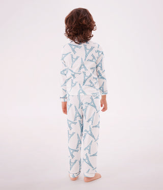 Children's Buttoned Printed Cotton Pyjamas