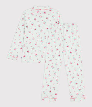Children's Long-Sleeved Buttoned Printed Cotton Pyjamas