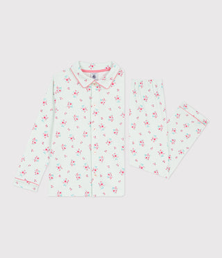 Children's Long-Sleeved Buttoned Printed Cotton Pyjamas