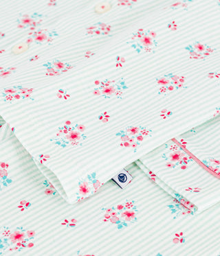 Children's Long-Sleeved Buttoned Printed Cotton Pyjamas