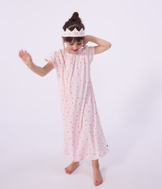 Girl's Short Stripy Buttoned Cotton Pyjamas