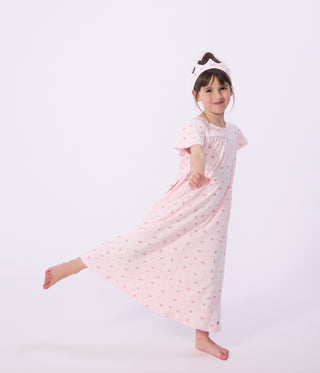 Girl's Short Stripy Buttoned Cotton Pyjamas