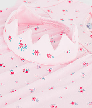 Girl's Short Stripy Buttoned Cotton Pyjamas