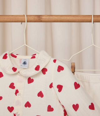 Babies' 2-Piece Long Cotton Outfit, with A Printed Blouse and Leggings