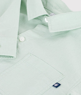 Children's Long-Sleeved Plain Cotton Shirt