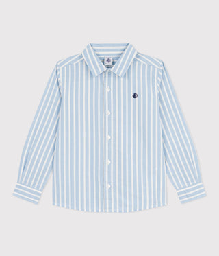 Children's Long-Sleeved Stripy Cotton Shirt