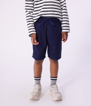 Boy's Bermuda Shorts in Plain Cotton