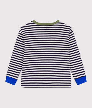 Children's Long-Sleeved Stripy Cotton T-Shirt