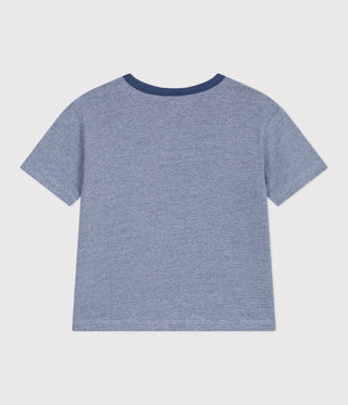 Children's Short-Sleeved Stripy Cotton T-Shirt