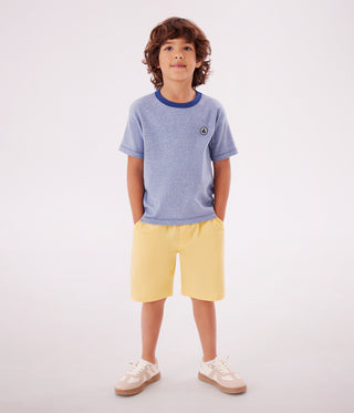 Children's Short-Sleeved Stripy Cotton T-Shirt