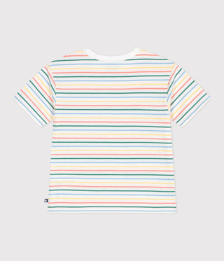 Children's Short-Sleeved Stripy Cotton T-Shirt