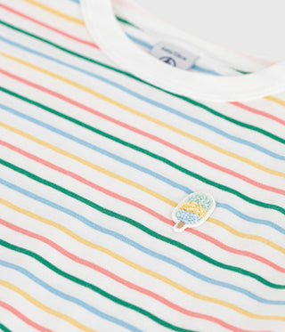 Children's Short-Sleeved Stripy Cotton T-Shirt