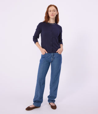 Women's Plain Cotton Cardigan