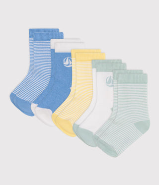 Babies' Stripy Cotton Socks - 5-Pack