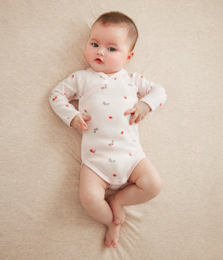 Babies' Long-Sleeved Printed Cotton Wrapover Bodysuits - 5-Pack